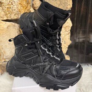 FILA Black High Top Sneakers Womens Size 6.5